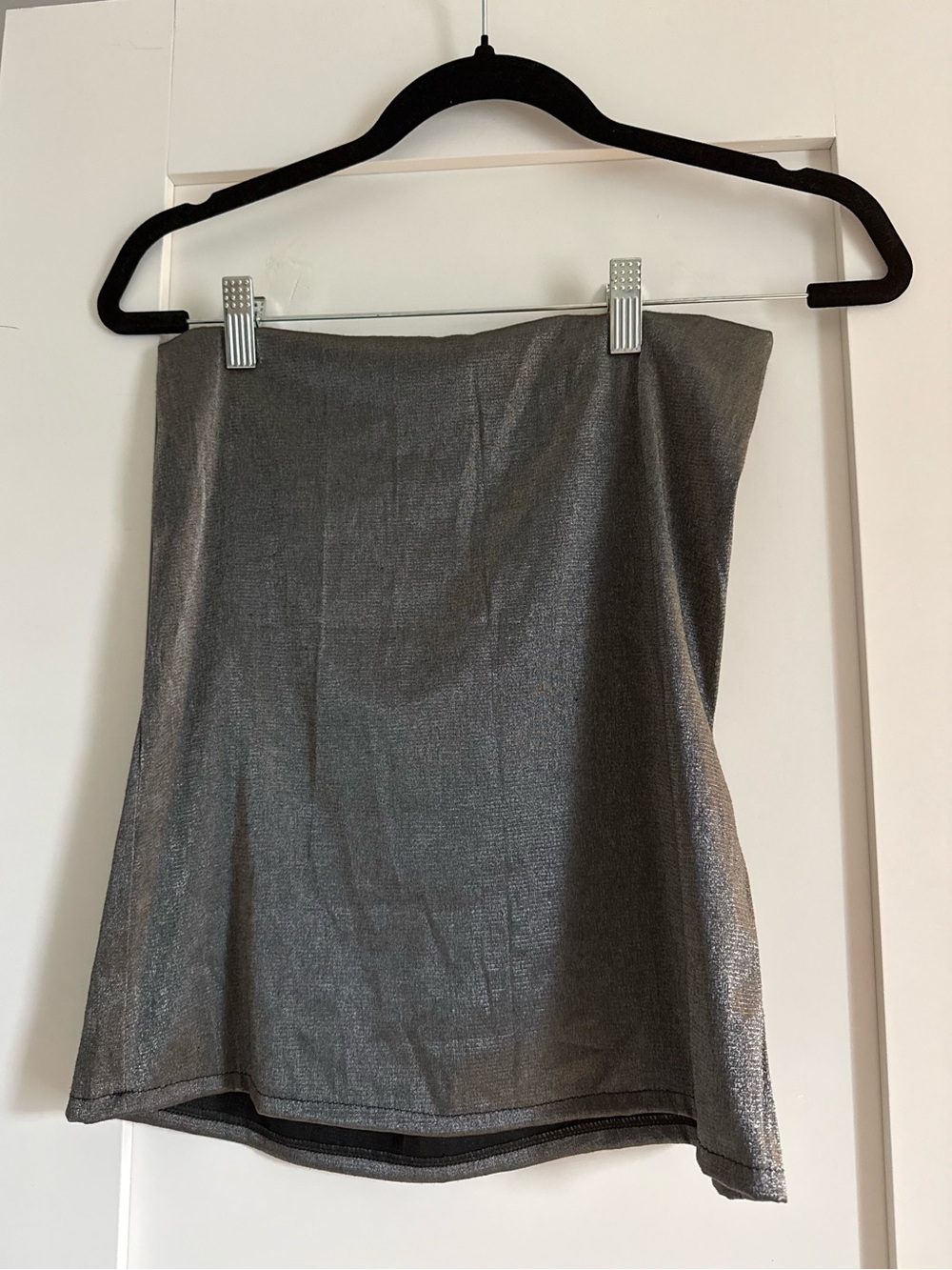 Vintage Metallic Gray Women’s Tube Top
